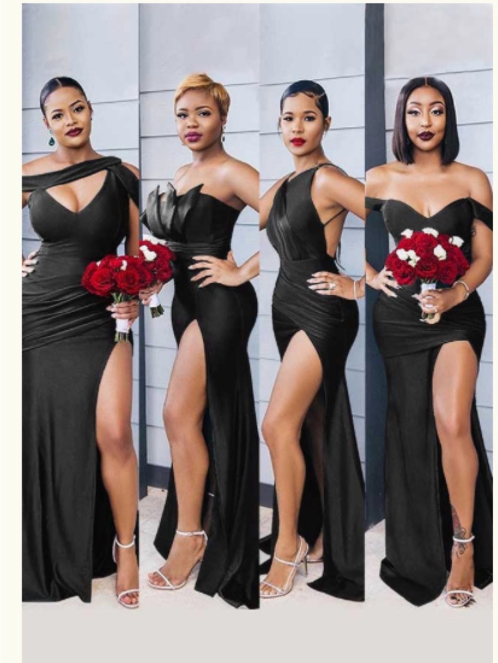Black Maxi Evening Dress for Women - Sleek High-Slit Formal Gown
STYLE A